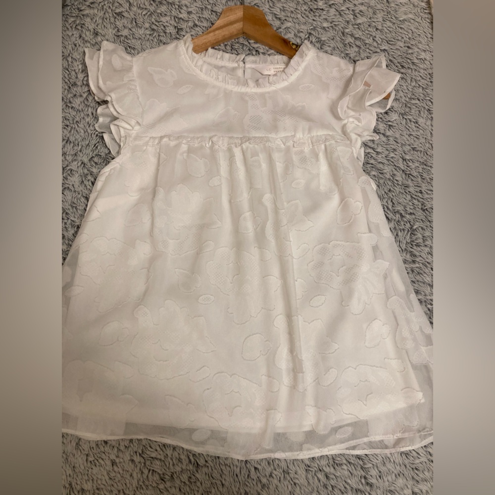 Lauren Conrad Women’s White Floral Tank Top